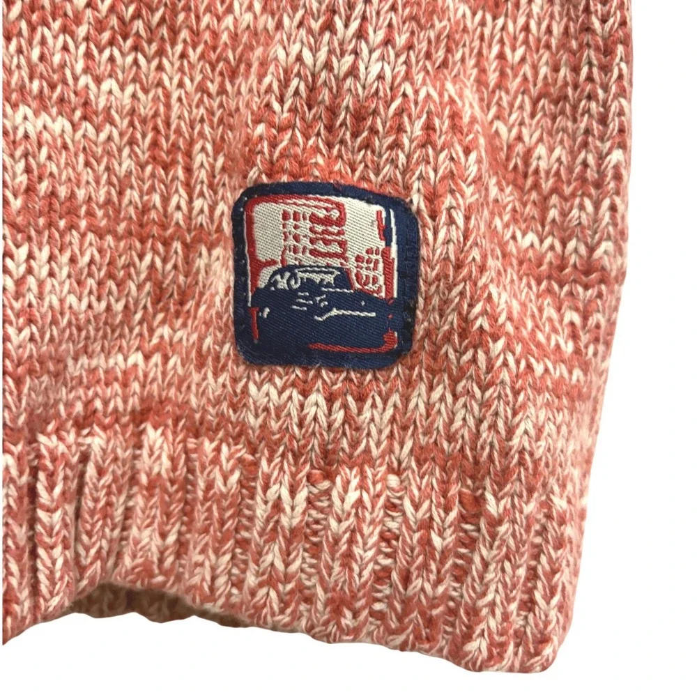 Lapierre Collection Quarter Zip Marled Orange Baby Sweater Knit Pullover 20m